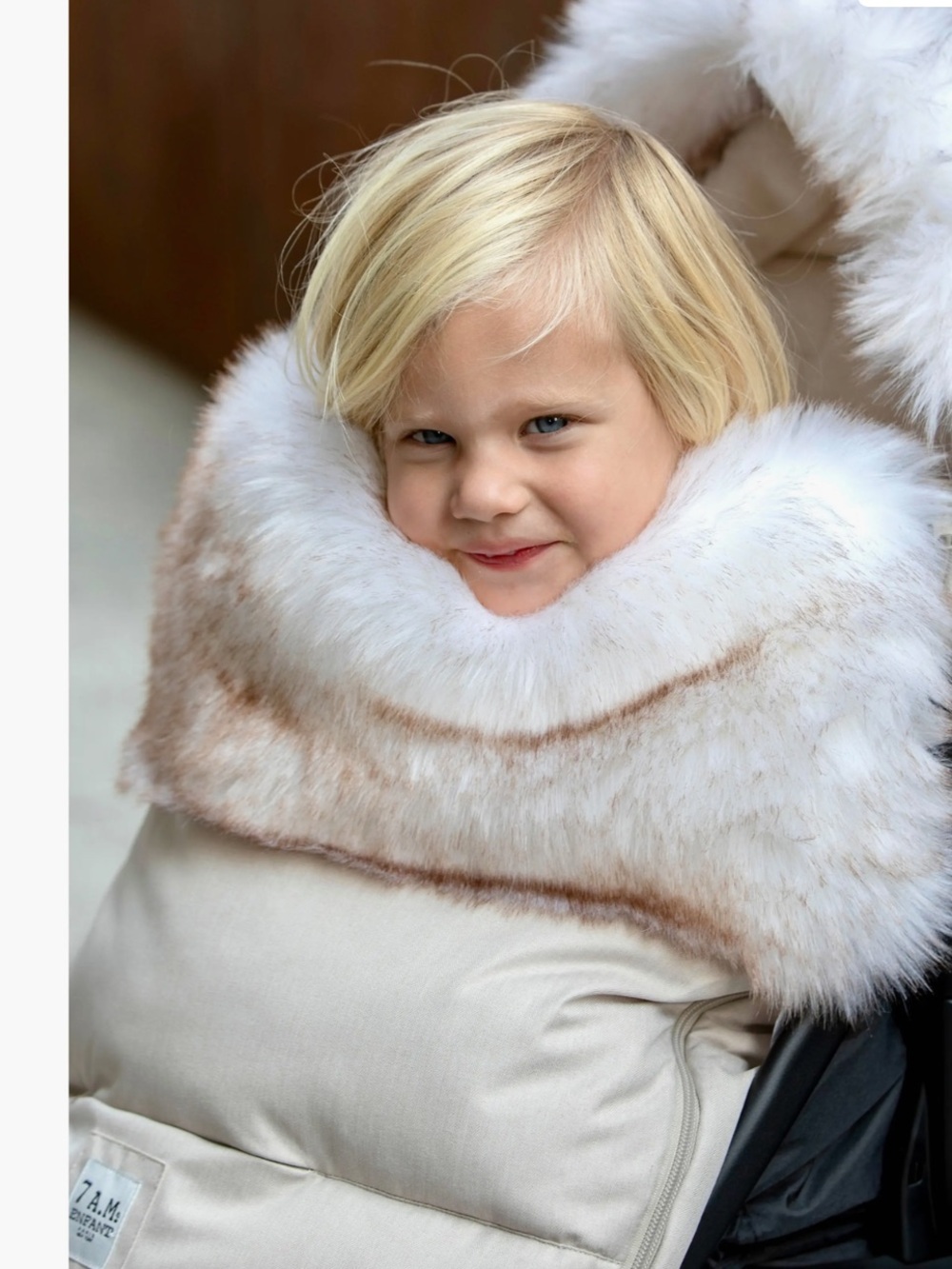 7AM Enfant Plushpod Footmuff - Tundra Heather Beige / White
Faux Fur (0-18m) NEW